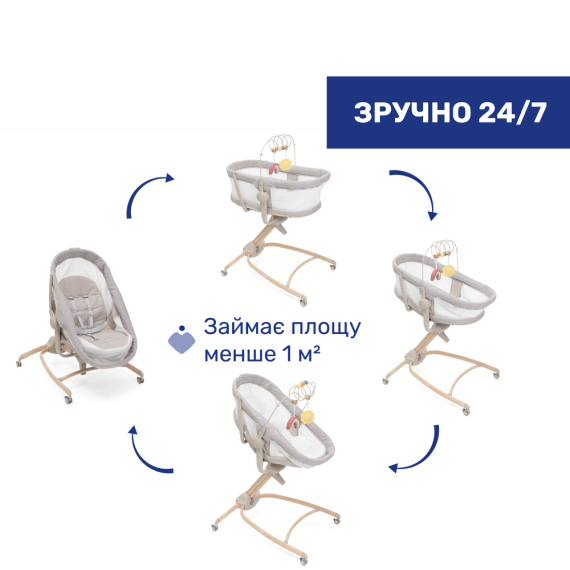 Колиска для новонародженого 4 в 1  Chicco Baby Hug Armonia (колір 61)