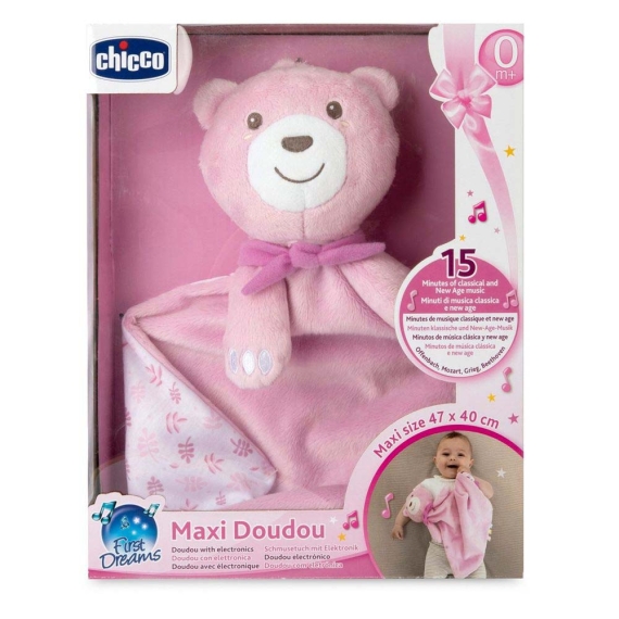 Іграшка-комфортер музична Chicco Maxi Doudou (рожевий)