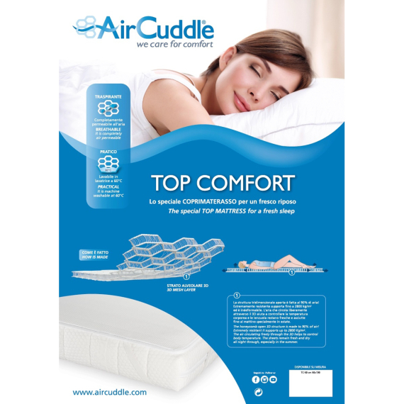 Наматрацник AirCuddle Top Comfort, 160x200 см