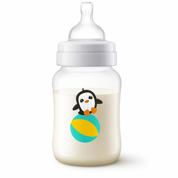 Бутылочка для кормления Avent Anti-colic с декором Пингвин, 260 мл, 1шт