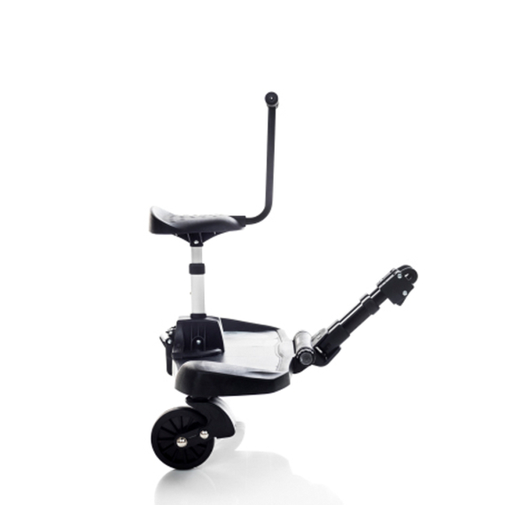 Підніжка для другої дитини Bumprider з сидінням (чорно-сіра)