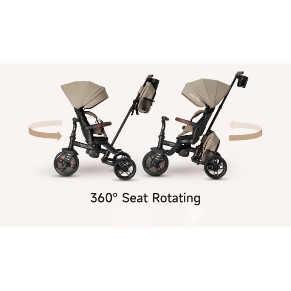 Триколісний складаний велосипед Qplay Comfo Max (Beige)