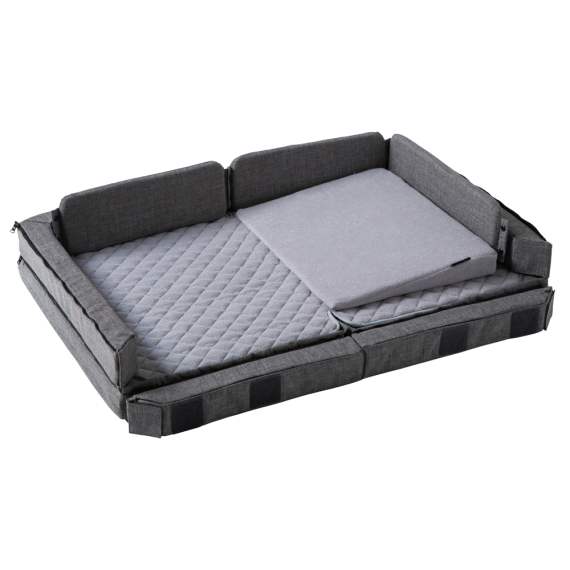 Ліжечко складне портативне з постіллю Färska CompactBed free (Melange Gray)