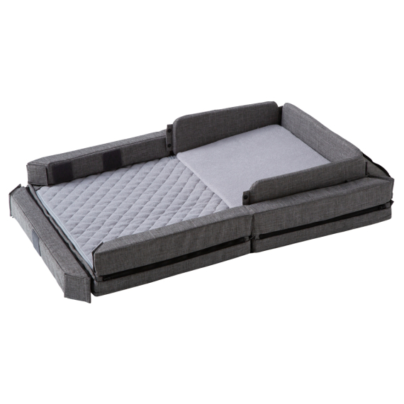 Ліжечко складне портативне з постіллю Färska CompactBed free (Melange Gray)
