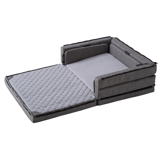Ліжечко складне портативне з постіллю Färska CompactBed free (Melange Gray)