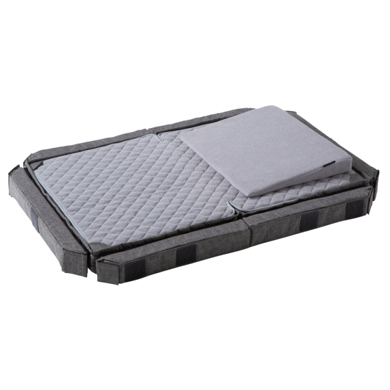 Ліжечко складне портативне з постіллю Färska CompactBed free (Melange Gray)
