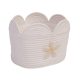 Корзина для іграшок Childhome Flower 30x20x15 см (білий)