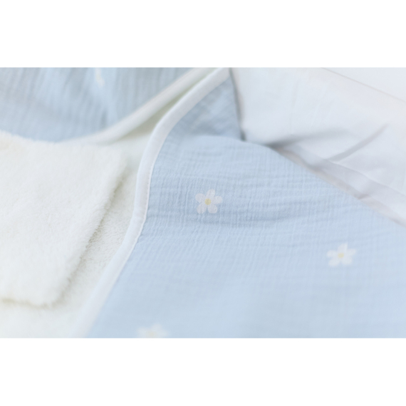 Рушник з капюшоном Childhome 80x80 см (flower blue)