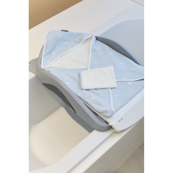Рушник з капюшоном Childhome 80x80 см (flower blue)