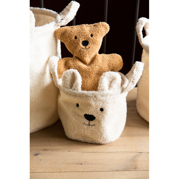 Набір кошиків для іграшок Childhome Teddy (білий)