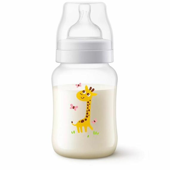 Бутылочка для кормления Avent Anti-colic с декором Жираф, 260 мл, 1шт