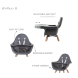 Стілець для годування Childhome Evolu 2 з бампером (natural/anthracite)