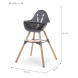 Стілець для годування Childhome Evolu 2 з бампером (natural/anthracite)
