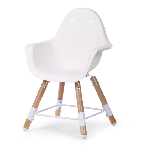 Стілець для годування Childhome Evolu 2 з бампером (natural/white)