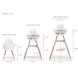 Стілець для годування Childhome Evolu 2 з бампером (natural/white)