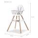 Стілець для годування Childhome Evolu 2 з бампером (natural/white)