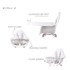 Стілець для годування Childhome Evolu 2 з бампером (natural/white)
