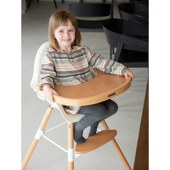 Столик до стільця для годування Childhome Evolu (natural/wood)