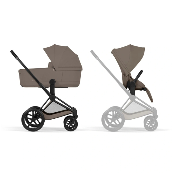 Універсальна коляска 2 в 1 Cybex Priam (Matte Black / Coconut Brown)