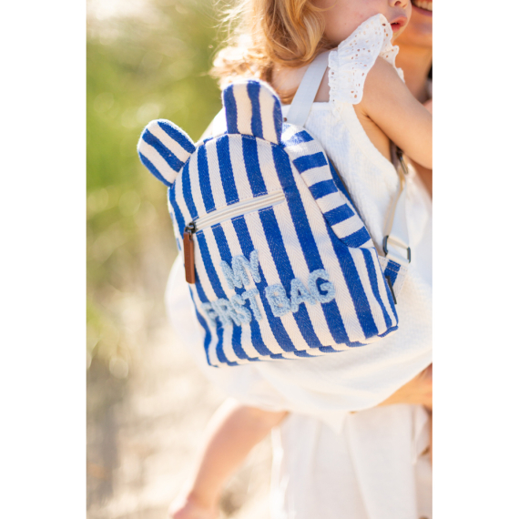 Рюкзак дитячий Childhome My first bag (stripes electric blue)