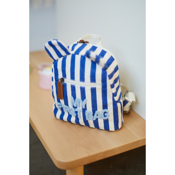 Рюкзак дитячий Childhome My first bag (stripes electric blue)