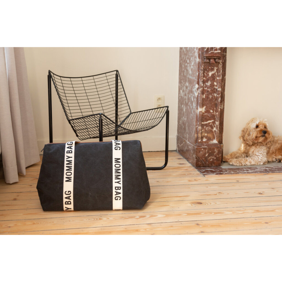 Сумка Childhome Mommy bag Signature canvas (black)