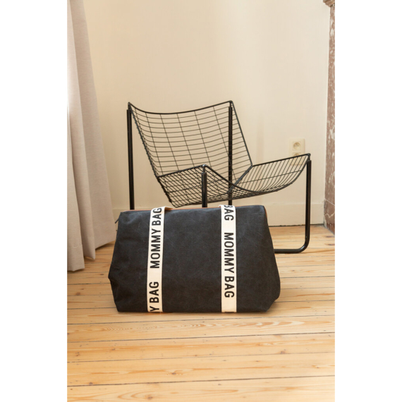 Сумка Childhome Mommy bag Signature canvas (black)