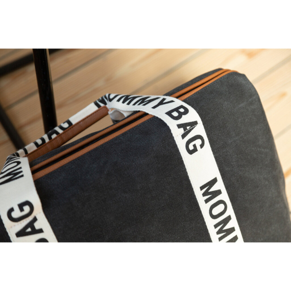 Сумка Childhome Mommy bag Signature canvas (black)