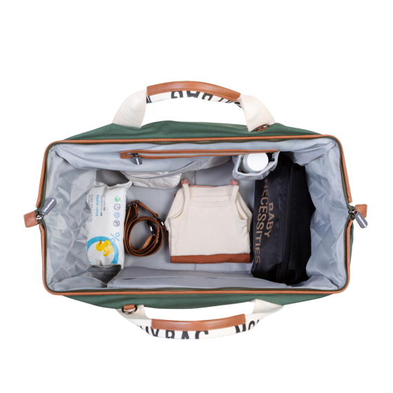 Сумка Childhome Mommy bag Signature canvas (green)