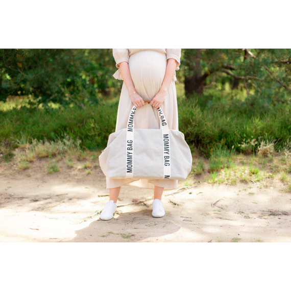 Сумка Childhome Mommy bag Signature canvas (off white)