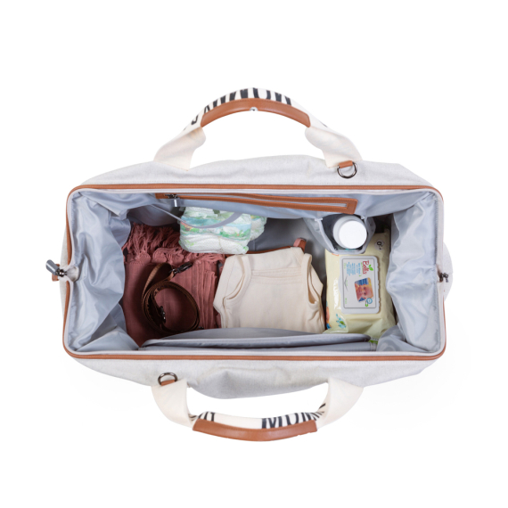 Сумка Childhome Mommy bag Signature canvas (off white)