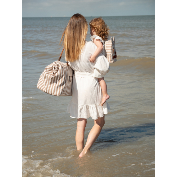 Сумка Childhome Mommy bag stripes (nude/terracotta)