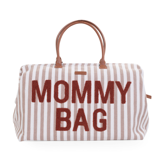 Сумка Childhome Mommy bag stripes (nude/terracotta)