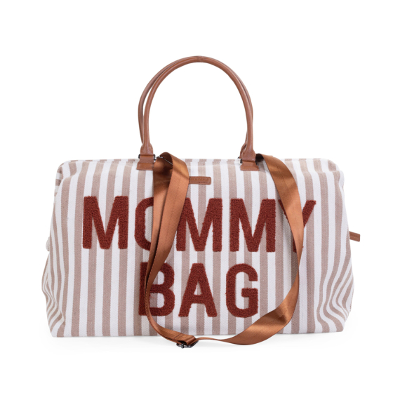 Сумка Childhome Mommy bag stripes (nude/terracotta)