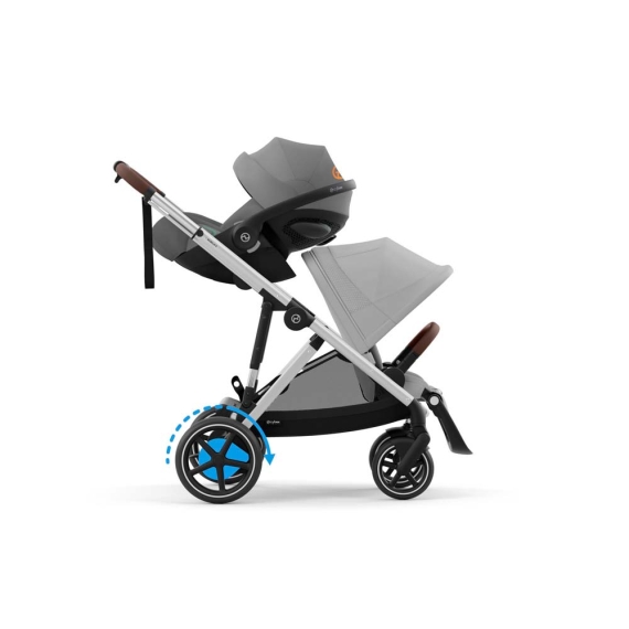 Прогулянкова коляска Cybex eGazelle S (SLV / Stone Grey)