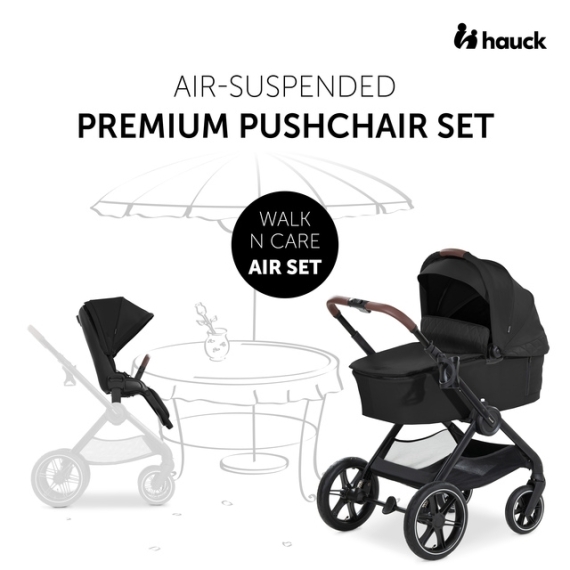 Универсальная коляска 2 в 1 Hauck Walk N Care Air (Black)
