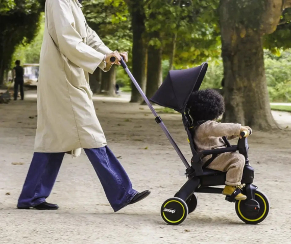 Складний триколісний велосипед Doona Liki Trike S5 (Nitro Black)
