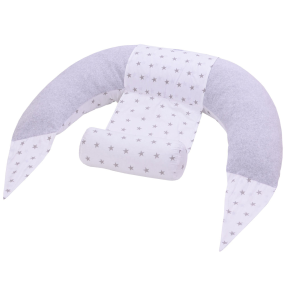 Подушка для годування Veres Comfort Lux Velour 200х75 см (stars grey)