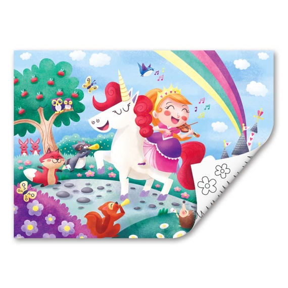 Пазл Hape Єдинороги з розмальовкою