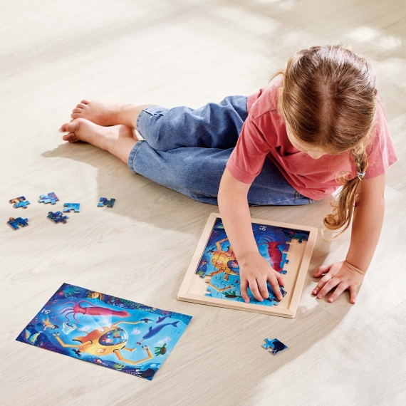 Пазл Hape Океан з розмальовкою