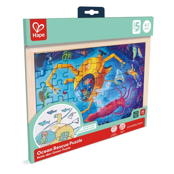 Пазл Hape Океан з розмальовкою