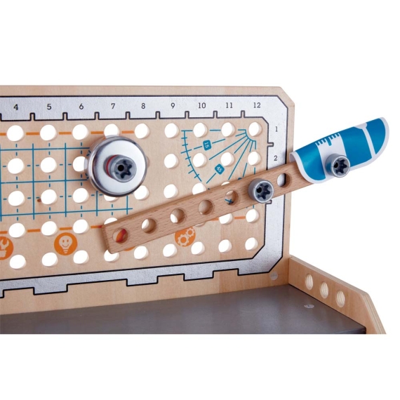 Конструктор Hape Junior Inventor Науковий верстак настільний, 58 деталей