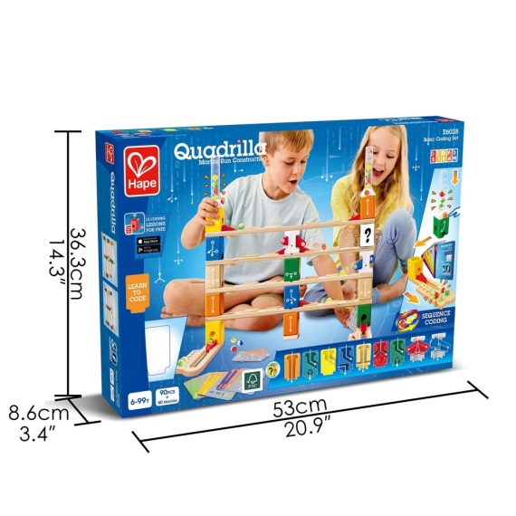 Конструктор-лабіринт Hape Quadrilla Програмування основи, 130 ел