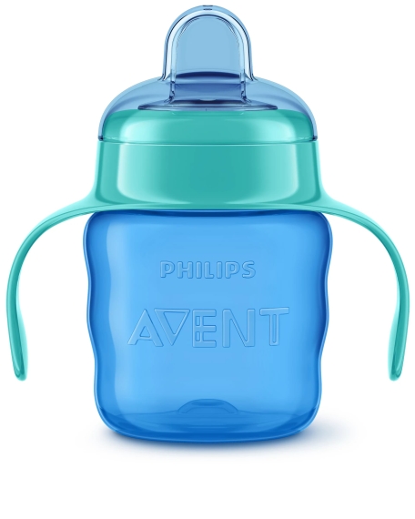 Чашка-непроливайка з м'яким носиком AVENT, 200 мл, 6 міс+ (блакитна)