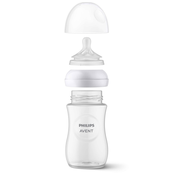 Пляшечка для годування скляна Philips AVENT Natural, природний потік, 120 мл