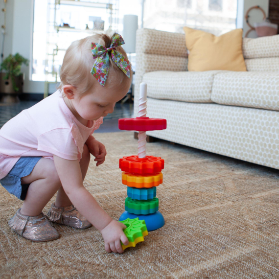 Гвинтова пірамідка Fat Brain Toys SpinAgain тактильна