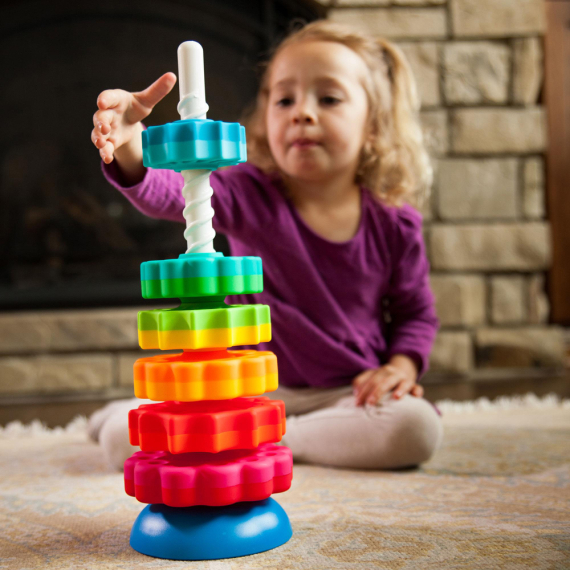 Гвинтова пірамідка Fat Brain Toys SpinAgain тактильна