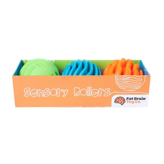 Прорізувач-брязкальце Fat Brain Toys Sensory Rollers Сенсорні кулі, 3 шт