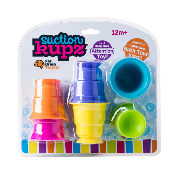 Тактильна Іграшка Fat Brain Toys Suction Kupz М'які чашки, 6 шт