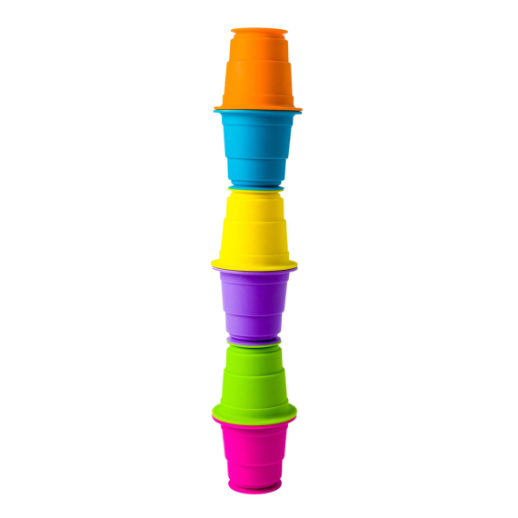 Тактильна Іграшка Fat Brain Toys Suction Kupz М'які чашки, 6 шт